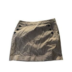 Banana Republic Y2K Women’s 14 Brown Corduroy Mini Stretch Skirt Pockets Cotton